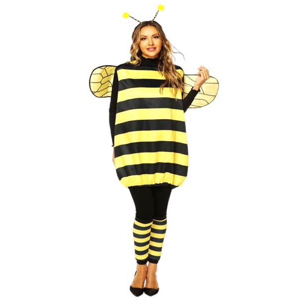 Bee Cosplay-kostume med vinger Bee-kostumetilbehør W XL