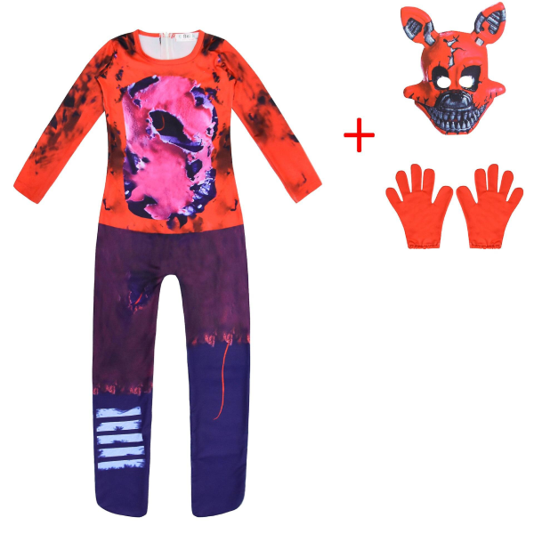 Five Bear Bonnie Bear Costume Game Fnaf Foxy Chica Bonnie Freddy Cosplay Costumes Fancy Nightmare Halloween Costume For Kids Z X 138 160(11-12Y)