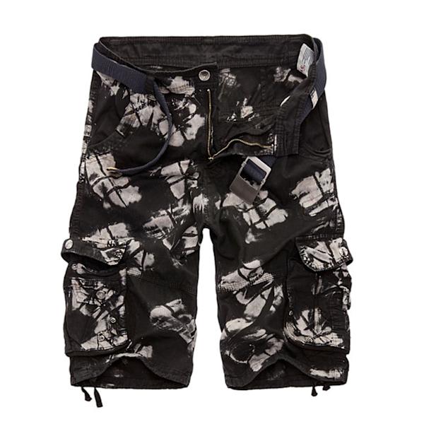 Miesten vapaat taskuhaalarit rantashortsit. Camouflage,32