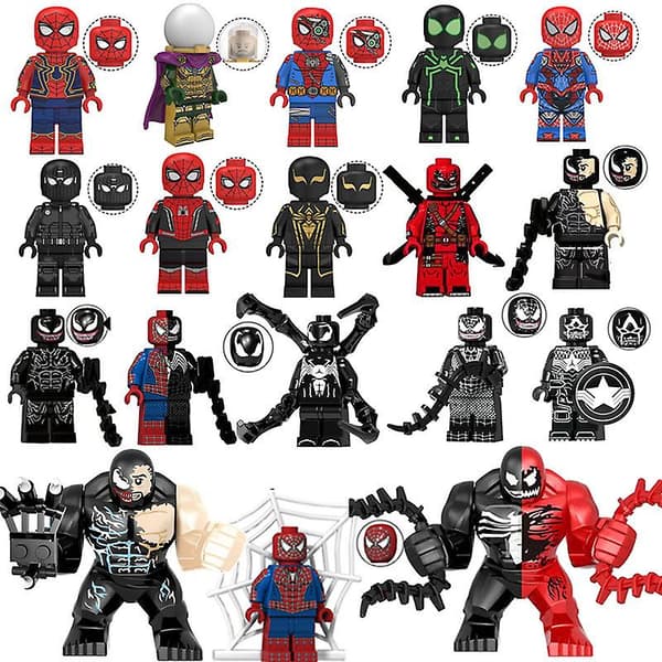 18 stk Spiderman Venom minifigurer byggeklodser actionfigur sæt