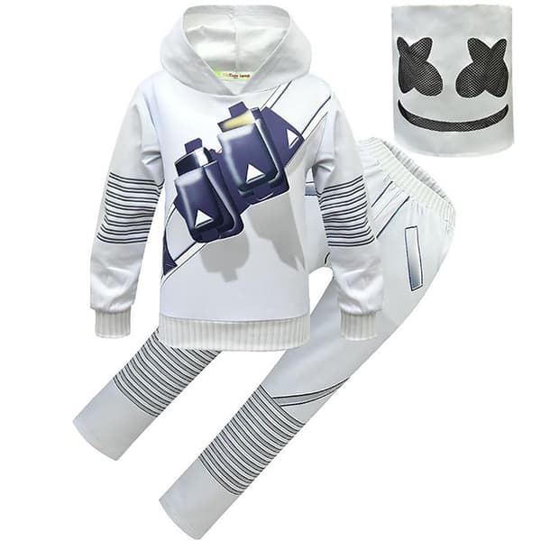 Marshmallow Kids Cosplay Kostym Halloween Set Byxtröja . 150cm