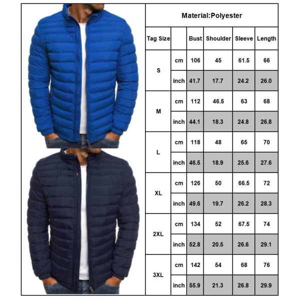 Herr Packable Light Down Puffer Jacka Vinterrock Ytterkläder W Dark Cyan 2XL