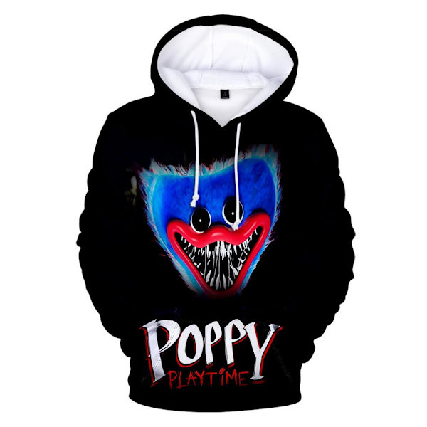 Kid Poppy Playtime 3D-printet hettegenser Vinter asual Løs genser H C M