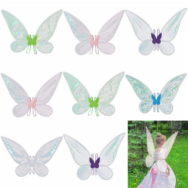 Halloween-asut Fairy Wings Dress-Up Wings y blue