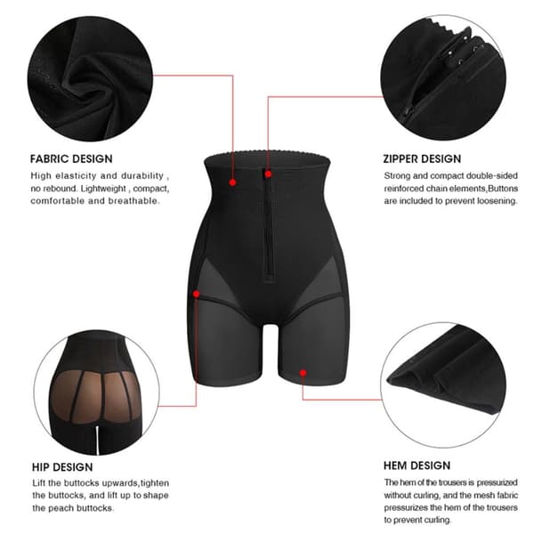 Shapewear trusser til kvinder SORT y Black L