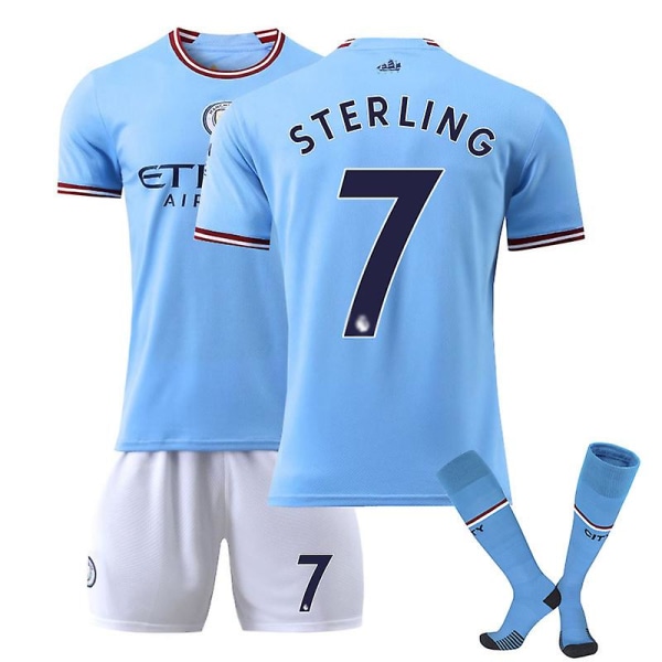 Manchester City skjorte 2223 Fotball skjorte Mci skjorte vY STERLING 7 Kids 18(100110)