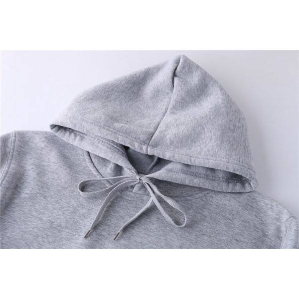 Hættetrøjer Langærmede hætte sweatshirt topbukser sæt - Gray Hoodie 2XL