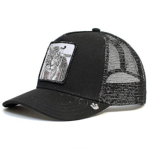 Vuxen Black Panther Mesh Cap Sommar Baseball Cap Trucker Cap W Tiger - Black