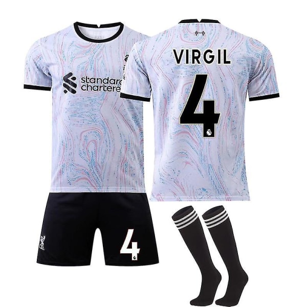 22/23 Liverpool Borte alah Fotballdrakt Treningsdrakter M.ALAH NO.11 26(140150CM) vY VIRGIL NO.4 S