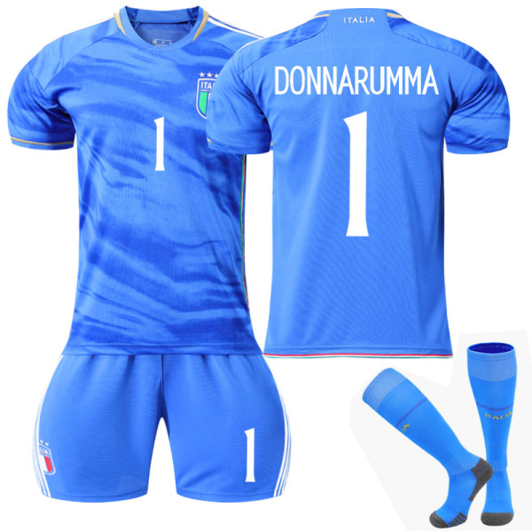 Italia hjemmeskjorte 2023/24 Donnarumma #1 Fotballskjorte C 24(130-140CM)