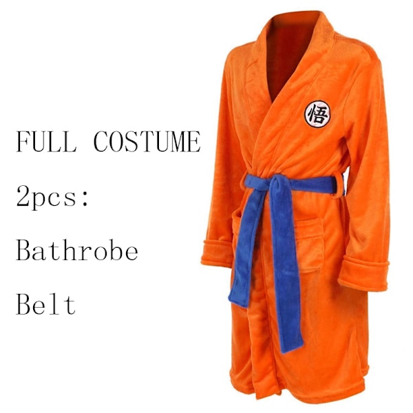 Cosplay-kylpytakki Pyjama Talvi pitää lämpimänä Pehmeä aamutakki -1 orange extra large