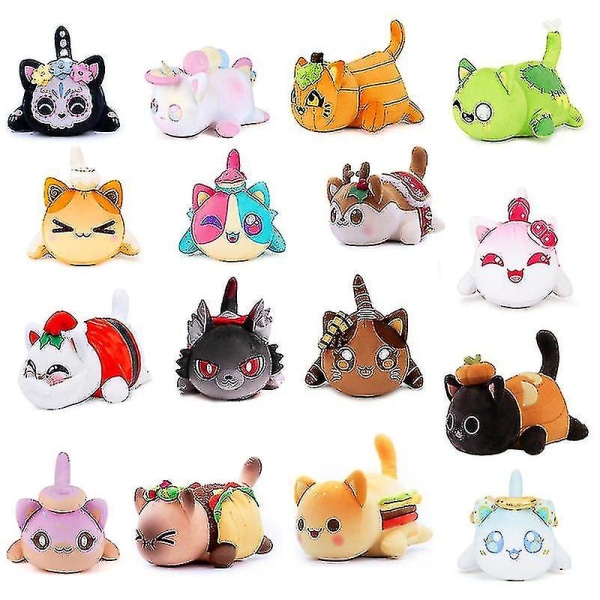 Sød kat plys Doughnut Kat Plys Kawaii Kat Plys Legetøj Velegnet til børns julefødselsdagsgave 25 cm B Devil Cat