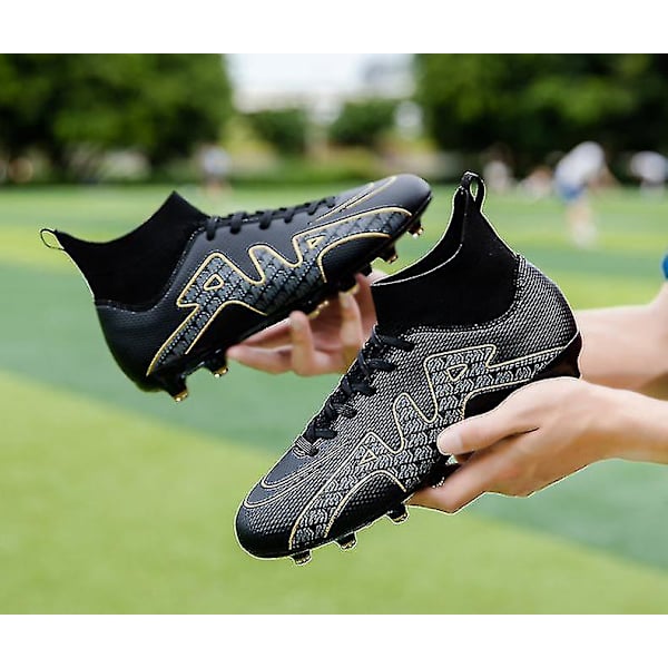 Fotbollsskor för män Vuxna barn Yttersula Halkfria unisex sneakers Z X Black 37