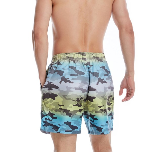 Badbyxor för män färgglada snabbtorkande strandshorts . 2XL