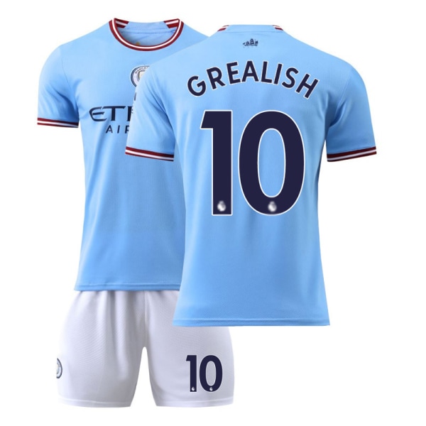 Manchester City trøje 22-23 fodboldtrøje voksentrøje nummer GREALIH 10 S
