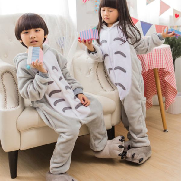 Sød tegneserie hættetrøje Pullover Bodysuit Pyjamas Jumpsuit C #8 95cm