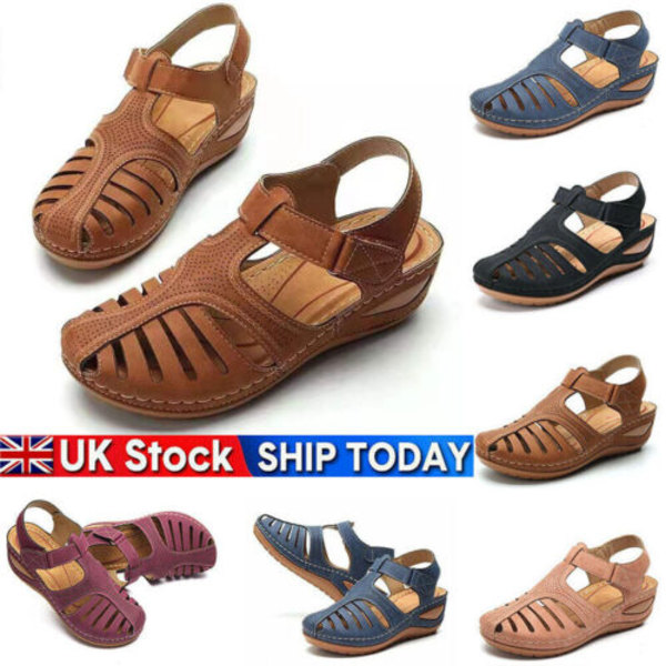 Naisten ortopediset sandaalit, suljetut kesätossut. black tag size 41=uk 7