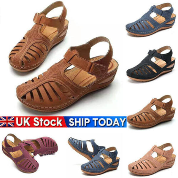 Naisten ortopediset sandaalit, suljetut kesätossut. blue tag size 43=uk 8
