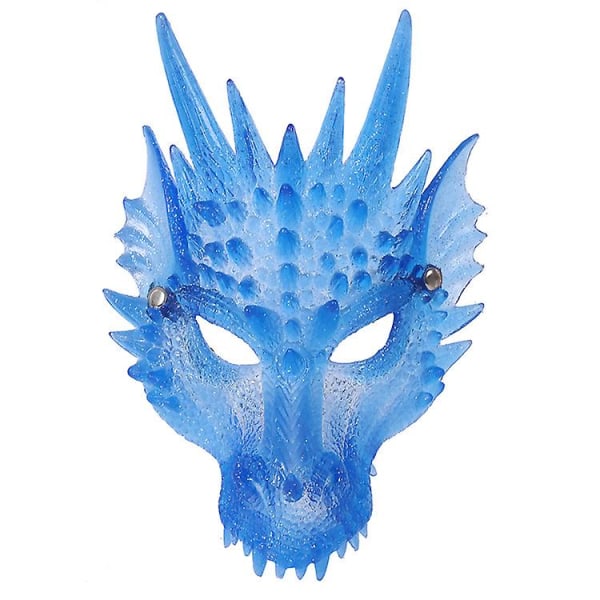 Caraele Carnival Uusi Carnival Ball Party Cosplay Rekvisiitta 3D Silikoni Animal Dragon Mask Z transparent All code