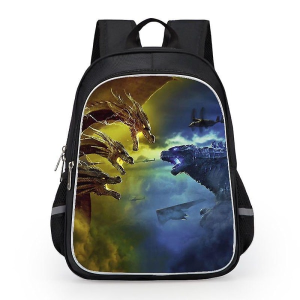 Godzilla Print School Bag Kids Waterproof Backpack #1 7 L
