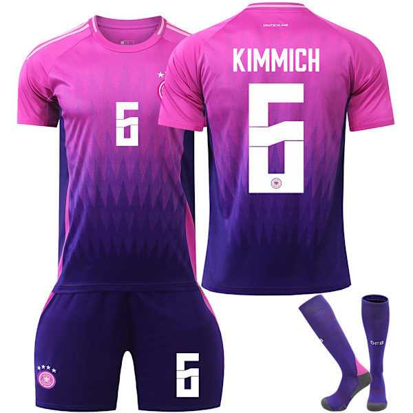 2024 UEFA EM No.6 KIMMICH Børne Fodboldtrøje Kit Away Away 22