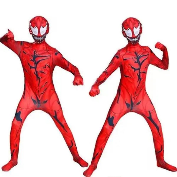 Venom Carnage Spider-man Børn Cosplay Kostume Jumpsuit Drenge Fest Fancy Dress Up Carnival V 4-5 Years