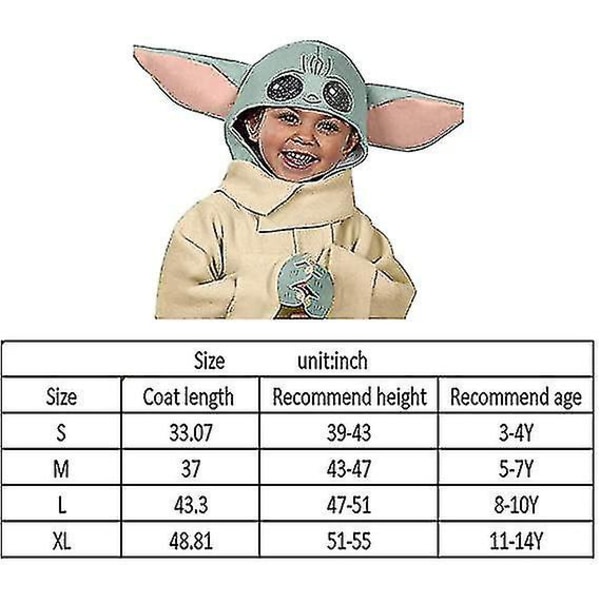 Christmas Baby Yoda Costume,mandalorian The Child Robe Coat Hat,barne Cosplay Costume V S