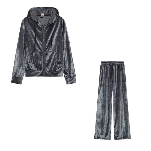 Juicy træningsdragt i fløjl til kvinder Couture træningsdragt polstret Z grey XXL