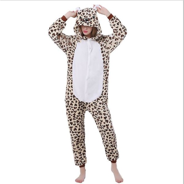 Kvinder Cosplay Hætte Dyr Tegnefilm Leopard Bear Pyjamas -1 S