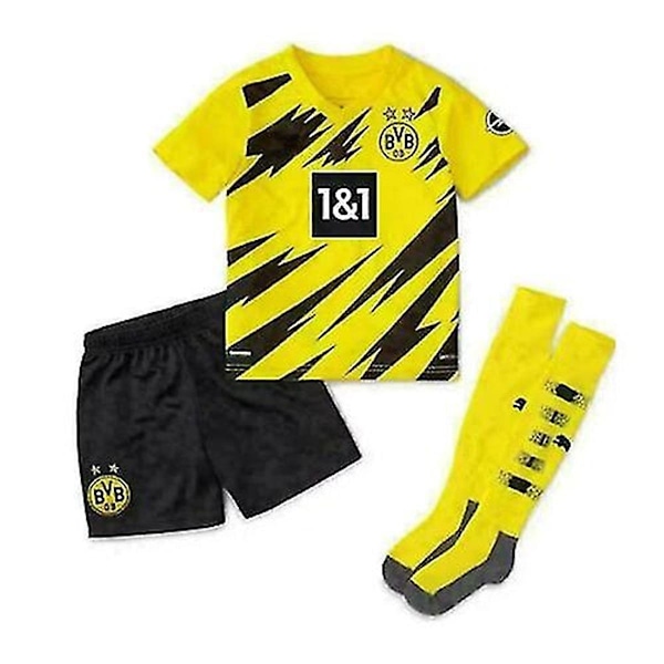 21/22 Hem Barn Fotbollssatser Skjorta Fotbollströja Träningsdräkt Z 20 21 Dortmund Home Haaland 9 L