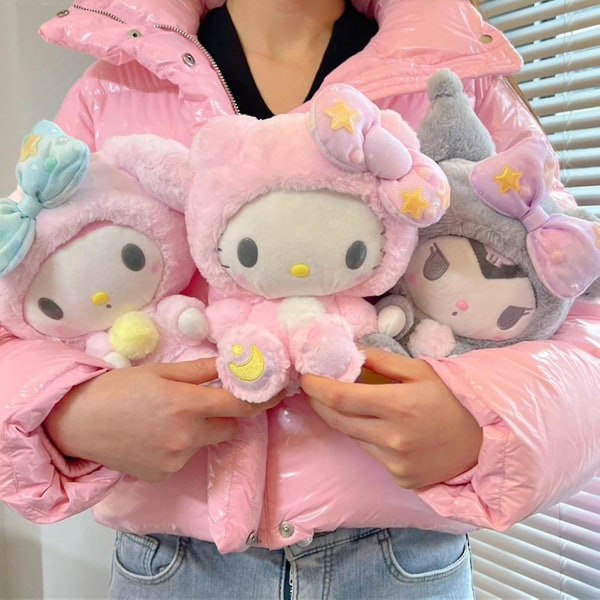 Sanrio Series tegneserievedhæng 23 cm Melody Plys Dukke Legetøj Present V Hello Kitty