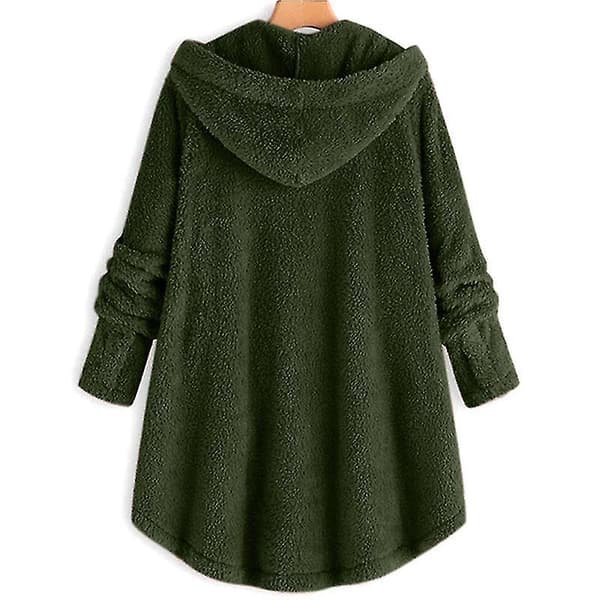 Bamsejakke med hette for kvinner Solid W Green 5XL