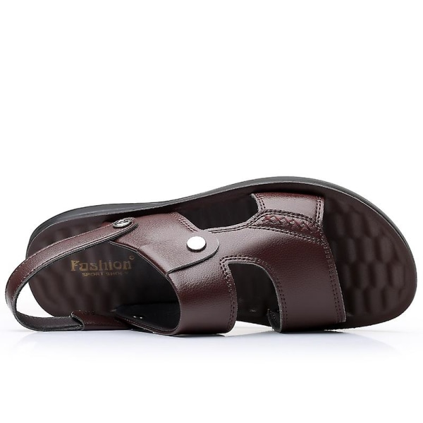 Herresandaler Bløde strandsko Surfing Sports Hjemmesko Casual Casual Sko 1808 . Brown 44