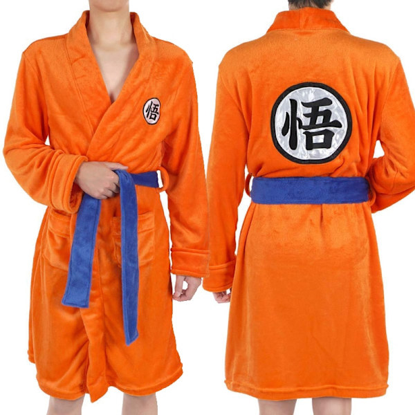 Cosplay-kylpytakki Pyjama Talvi pitää lämpimänä Pehmeä aamutakki -1 orange extra large