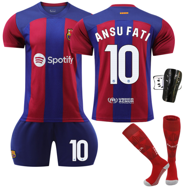 23-24 Barcelona Home Kids Football Kit #10 harjoituspuku Kids 16(90-100CM)