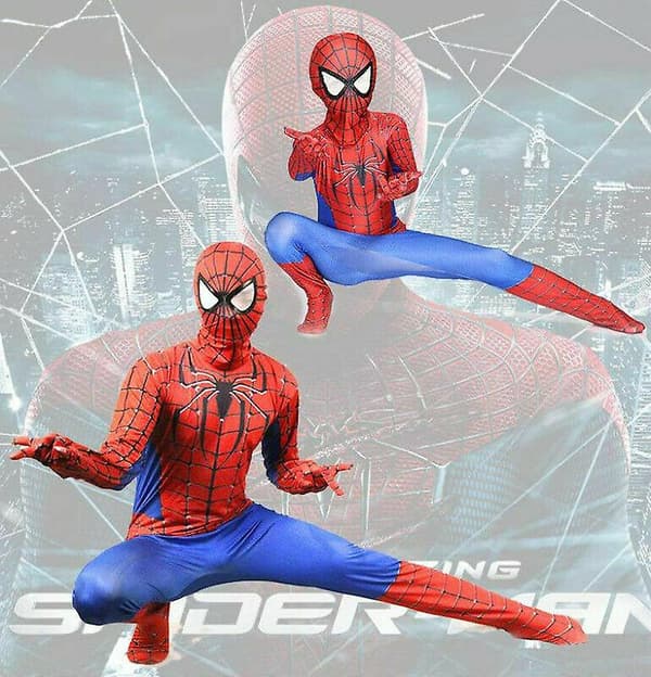 Spiderman Cosplay -asu lapsille Red spiderman 11-12 Years