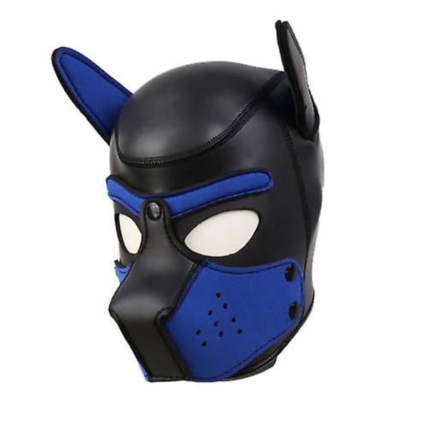 Carnival Puppy Mask Andas huvudbonader Cosplay Animal Head Mask blue dog head mask