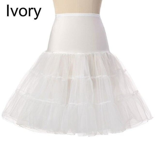 50-luvun Cosplay Rockabilly Alushame Naisten Alushame Tutu H Ivory S