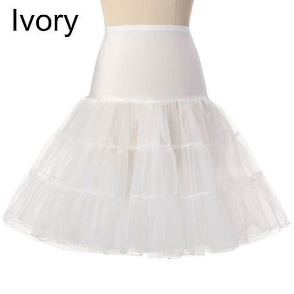 50-luvun Cosplay Rockabilly Alushame Naisten Alushame Tutu H Ivory XL