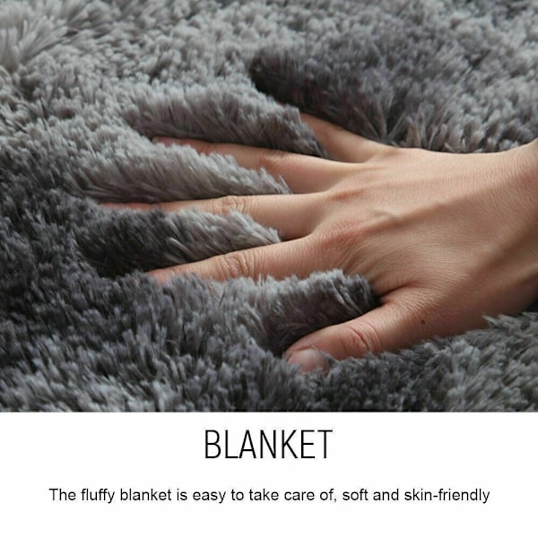 Fluffy tæpper Tæppe GRÅ 120X160CM grå grey 120X160cm-120X160cm