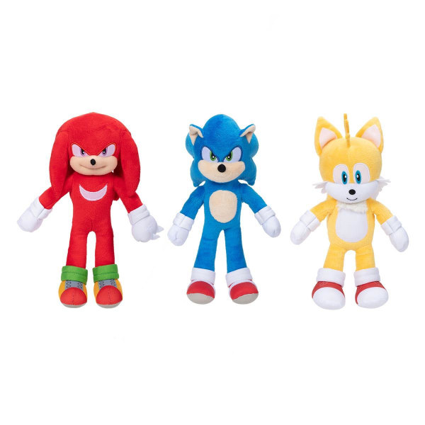 Sonic 3-pak Bløde dyr 23cm Z multicolor