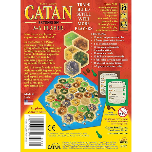 Brädspel 5-6 spelare expansion - Utöka ditt CATAN-spel för att rymma fler spelare, strategispel för vuxna, 3-6 spelare, 60-90 minuters speltid2