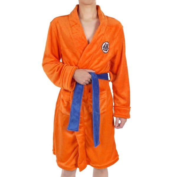 Cosplay-kylpytakki Pyjama Talvi pitää lämpimänä Pehmeä aamutakki -1 orange extra large