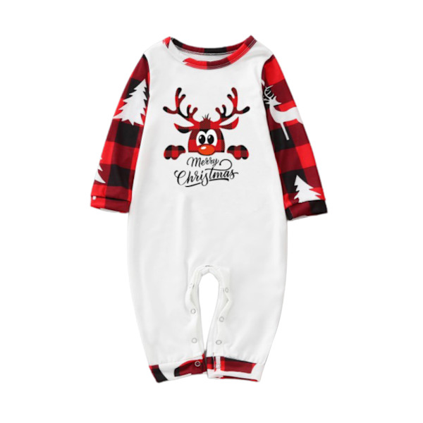 Jul Familie Matchende Pyjamas Print Natttøy Natttøy sett. Baby 3-6M