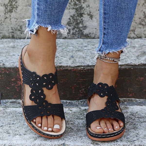 Sommer mote høyhælte lette platåsko sandaler. black EU 36