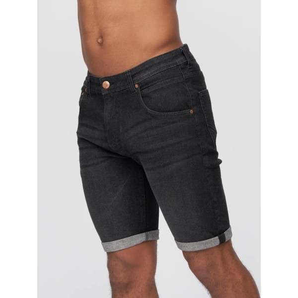 Duck and Cover Herr Musstone Denim Shorts Z X Black Wash 38R