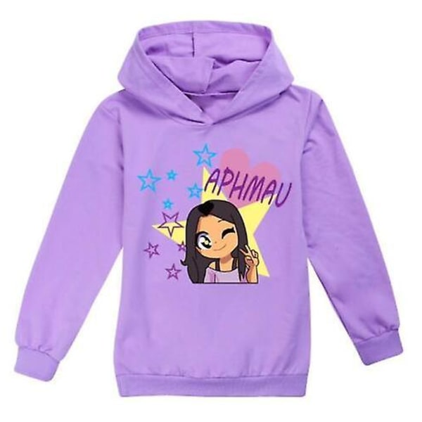 Børn Drenge Piger Aphmau Hoodie Sweatshirt Langærmede Jumper Toppe Pullover 2-14y Z X Purple 160CM 11-12Y