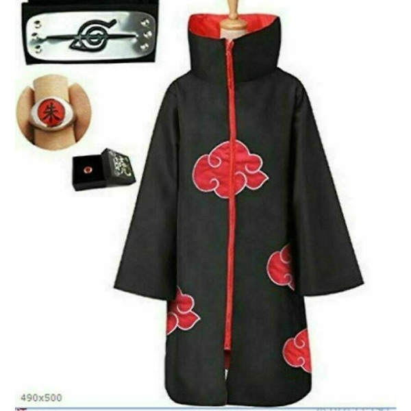 Uchiha Itachi Cloak Anime Cosplay Unisex kostume Ninja Naruto V M