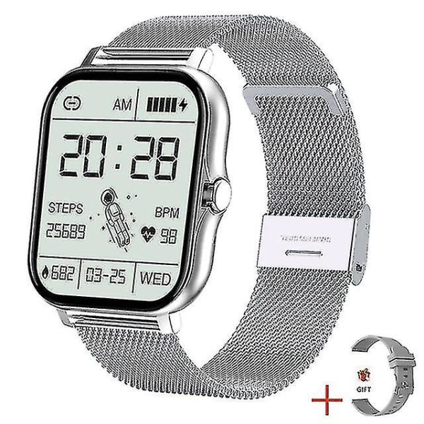 Sportarmband Smart Watch Bluetooth Call Full Touch Screen Fitness Tracker Puls Watch Z X Sliver