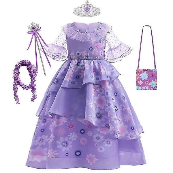 Pääsiäinen Encanto Cosplay -asu tyttömekko Carnival Princes vY:lle Isabela 4 7*8T